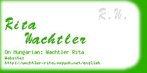 rita wachtler business card